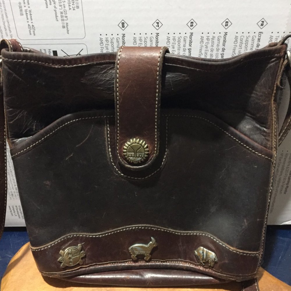 VINTAGE ROOTS LEATHER MINI CROSSBODY HANDBAGS